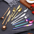 Forks Spoons Knives Gold Cutlery Set Stainless Steel Flatware Sets